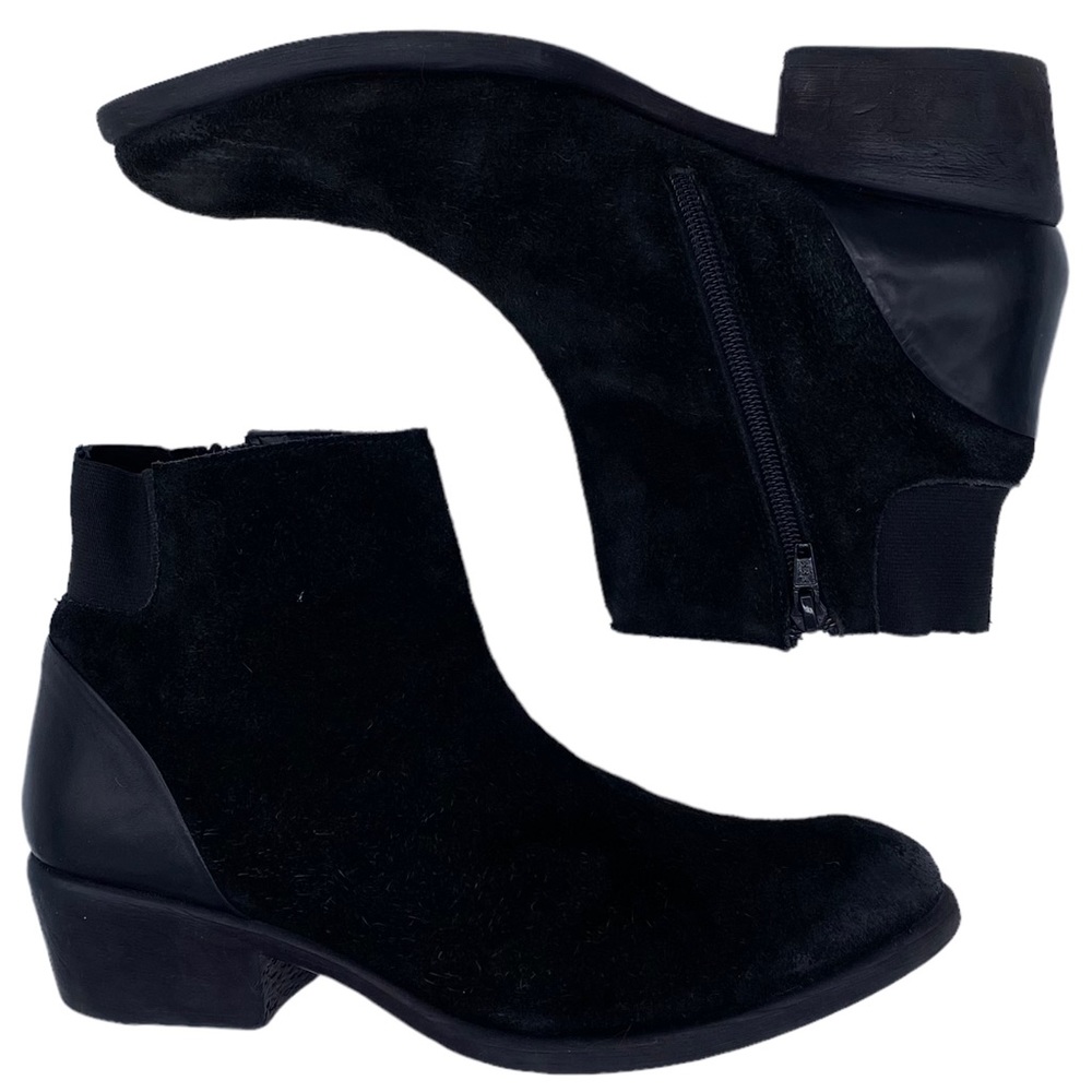 Coconuts by Matisse Butch Black Burnished Suede Leather Ankle Bootie Size 10